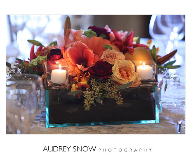 Clean, Elegant Wedding florals using Plate Glass bowl from Accent Decor
